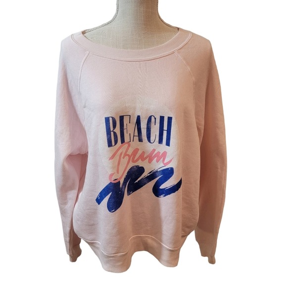 Wildfox Blush Pink Beach Bum Sweatshirt Size Small New With Tags NWT - Picture 2 of 4